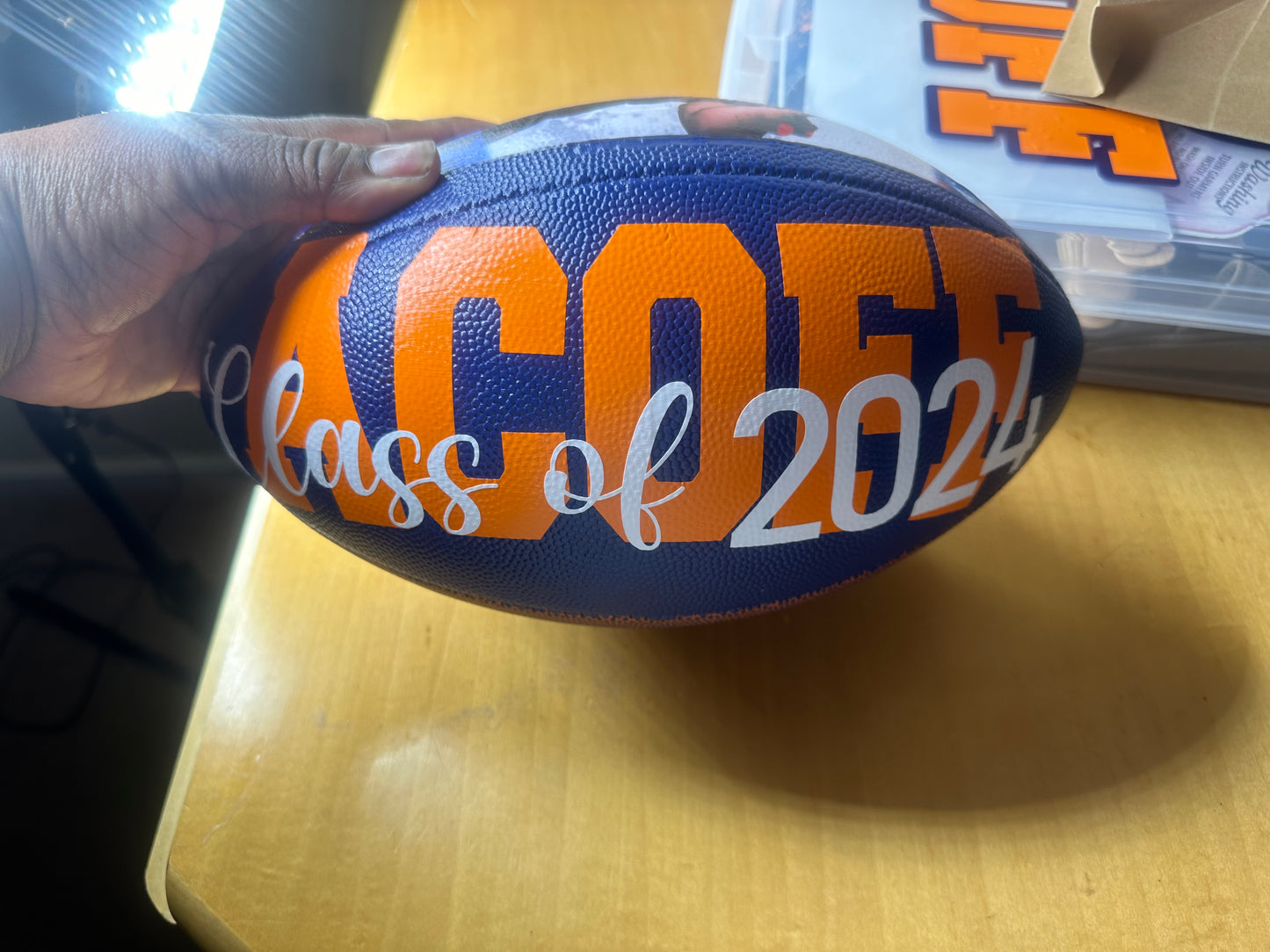 Custom Senior Picture Football